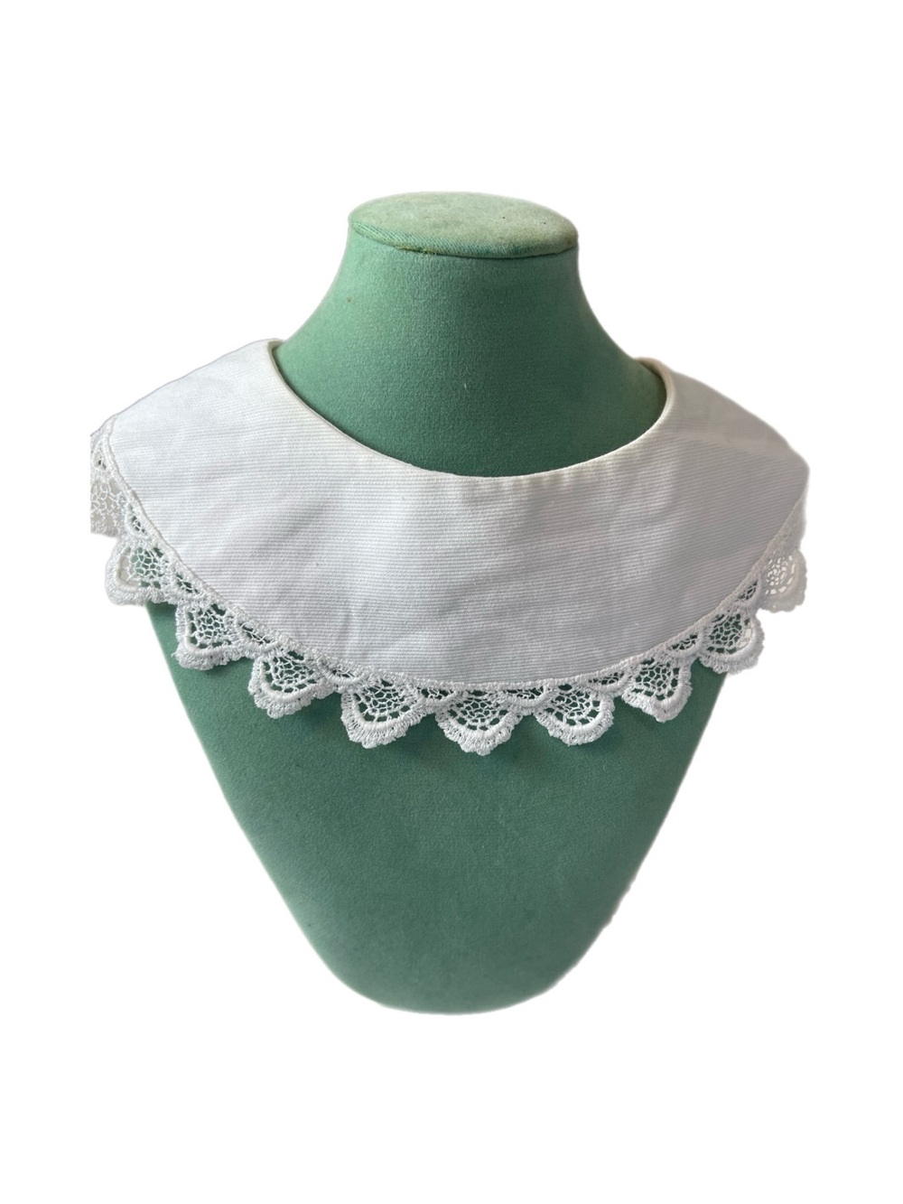 Detachable Cotton White Lace Trim Collar - Women Victorian Style Vintage